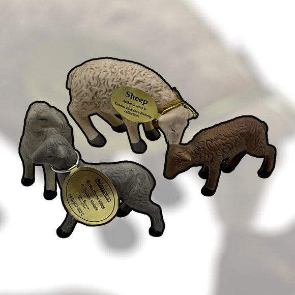 Thomas Kinkade Replacement Nativity Replacement Animals One Sheep, Three Lambs - Picture 16 of 16